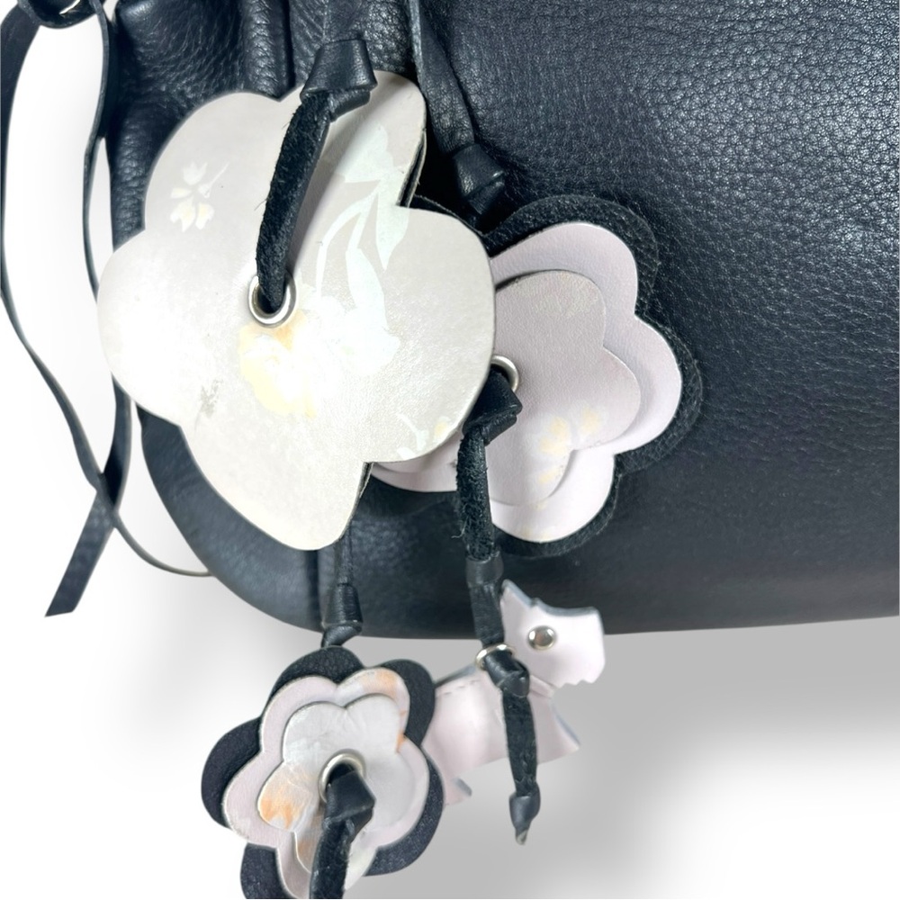 Radley London Black Leather Shoulder Bag with Bag Charms - Picture 4 of 14